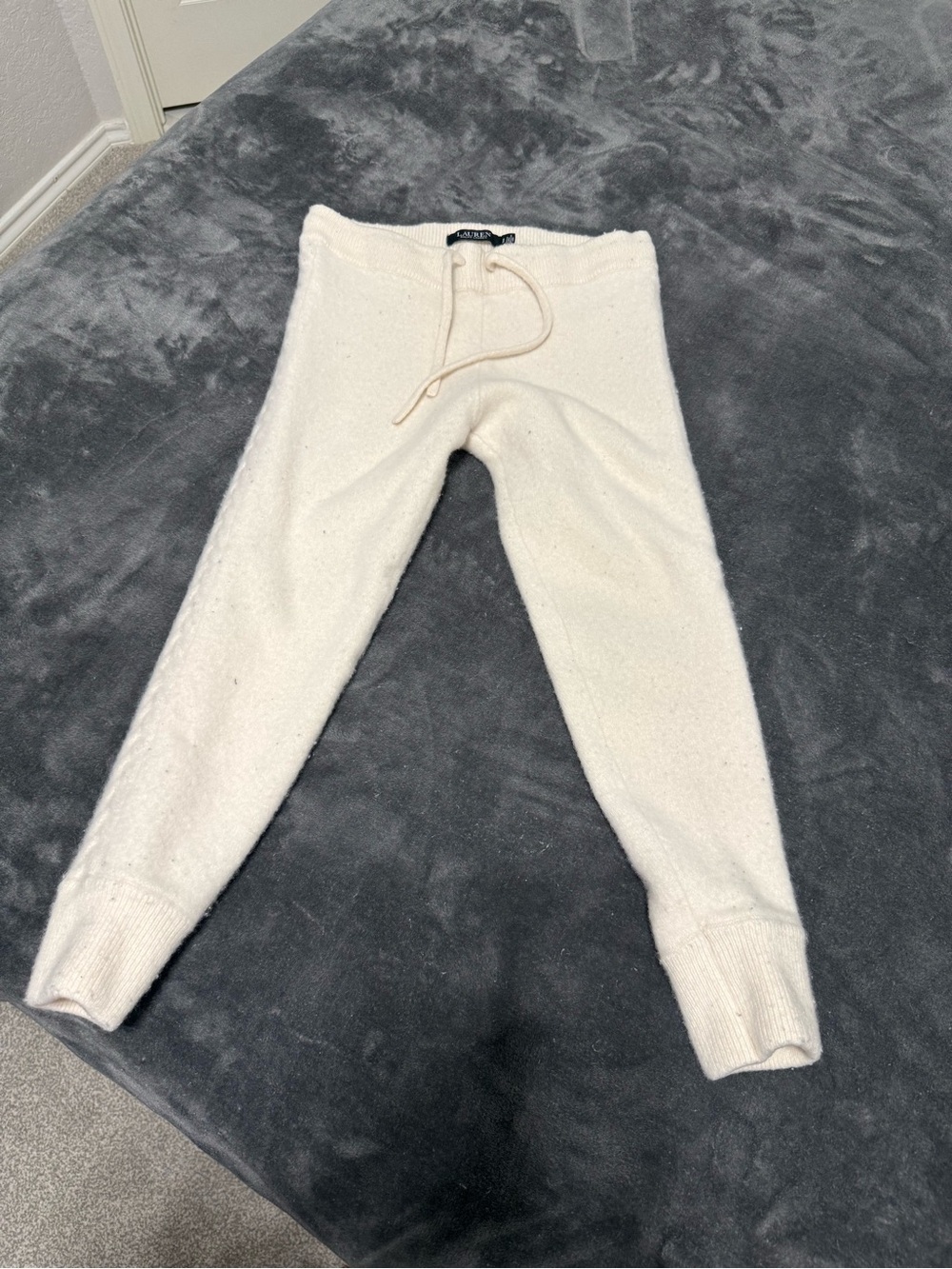Ralph Lauren Cream Knit Kids Joggers
